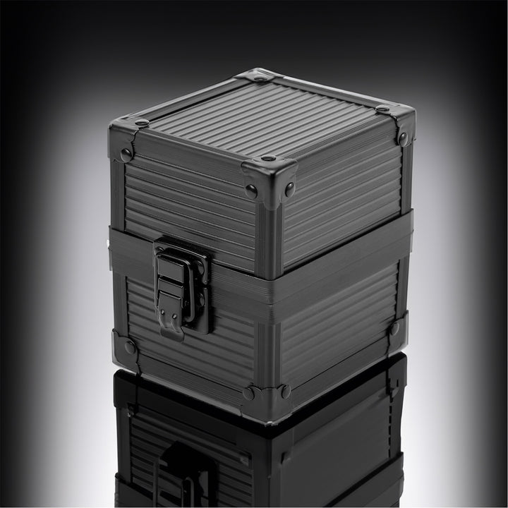 Black Metal Deck Box - TCG Card Storage